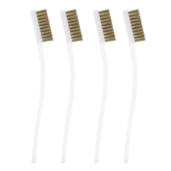 Raindrops 4 Pcs Hot End Cleaning Wire Bristle Copper Toothbrush Cleaner White