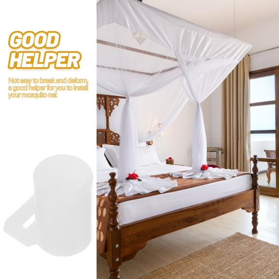 Raindrops 4 Pcs Legs Mosquito Net Support Foot Cover 2x2cm White