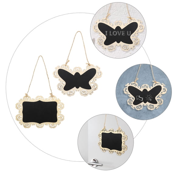 Raindrops  4 Pcs Message Hanging Board Memo Sign Office Decor Chalkboard