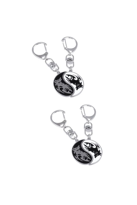 4 Pcs Metal Key Chain Key Ring Bag Backpack Hanging Decoration Charm Great Gift