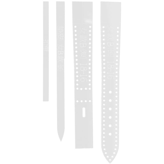Raindrops White Acrylic Watchband Stencil for DIY Craft Use 4 Pieces Clear Templates