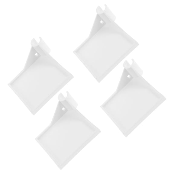 Raindrops 4 Pcs Pole Mount Shelf Greenhouse Accessories Shelving White
