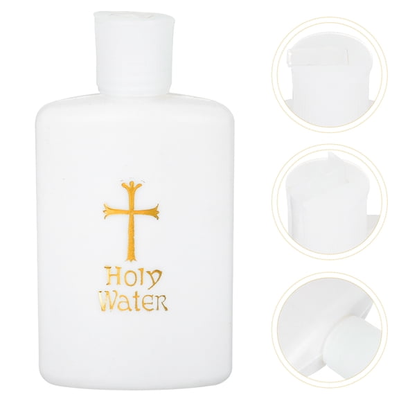 Raindrops 4 Pcs Portable Holy Water Bottle Replacement Water Bottle 11.9x6.4cm
