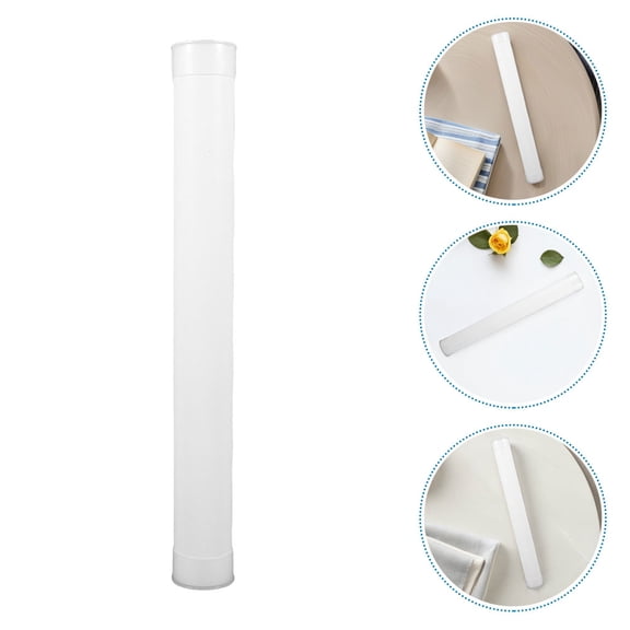 FOMIYES 4Pcs White Postal Tubes with Caps High Density Plastic Outdoor Mailing Storage Tubes