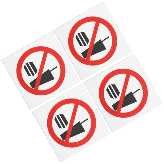 Raindrops  4 Pcs Prohibited Food Sign Custom Neon Signs LED Bar Light Drinks