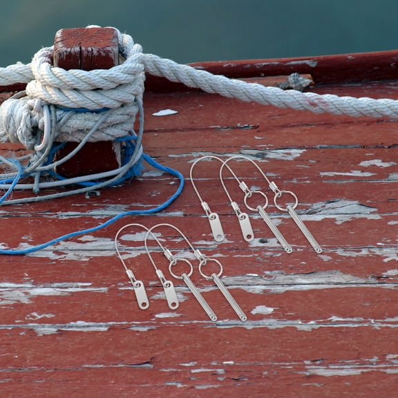 Raindrops 4 Pcs Quick Release Push Button Stainless Steel Spring Locating Pins Silver