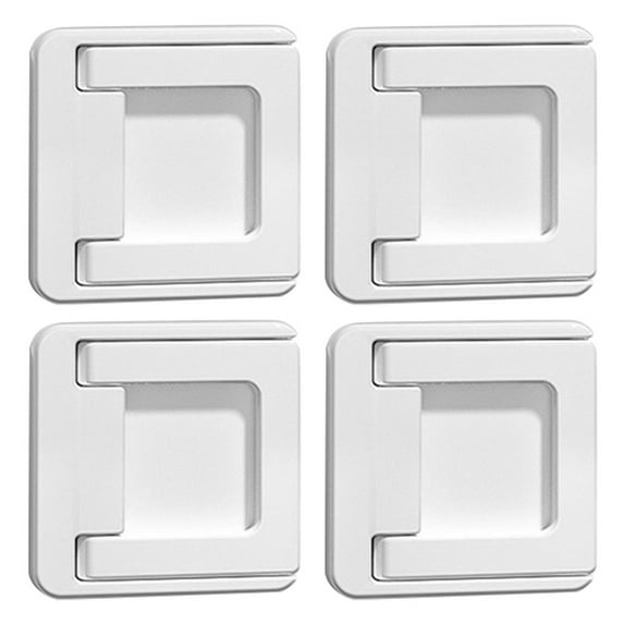 Sliding Door Safety Lock for Child Proofing with Movable Design and Easy Installation 4 Pcs White