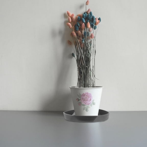 Raindrops 4 Pcs Round Shaped Plant Saucer Drip Trays Indoor Pot Saucers Large