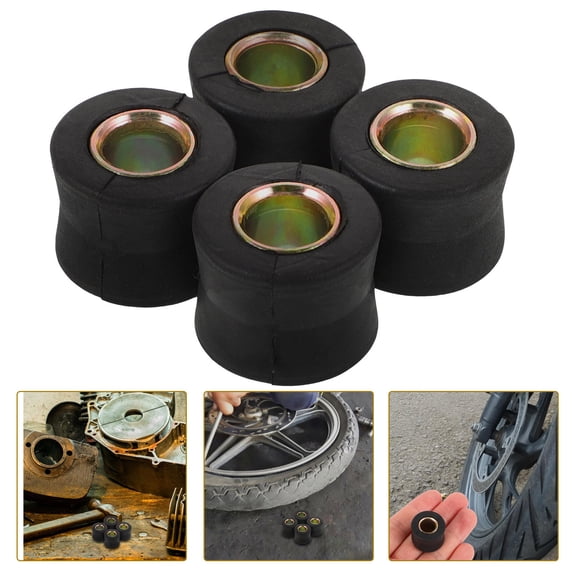 Raindrops 4 Pcs Shocks Absorbers Rings Motorcycle 2.30X2.30X1.20CM Black