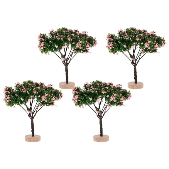 Raindrops 4 Pcs Simulation Landscape Tree Plants Inflatable Trees Fake