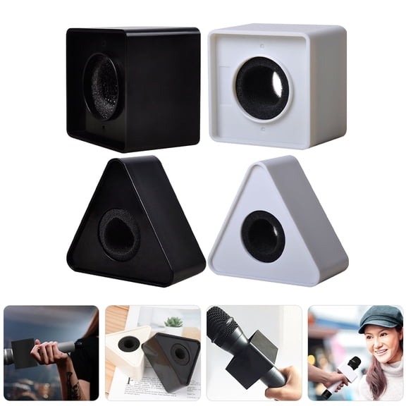 Raindrops 4 Pcs Standard Microphone Foam Logo Flag Old Customers