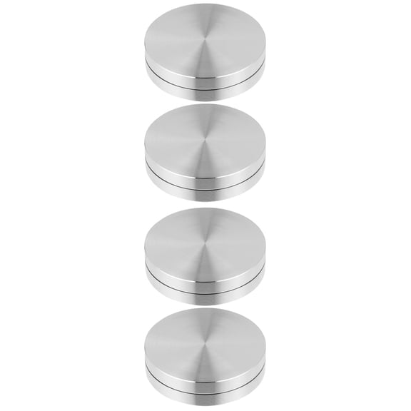Raindrops 4 Pcs  Table Turntable Bearing Aluminum Turntable Base Dining Table Glass Bearing