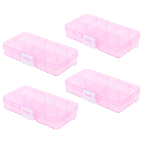 Raindrops 4 Pcs Storage Containers Compartments Transparent Box