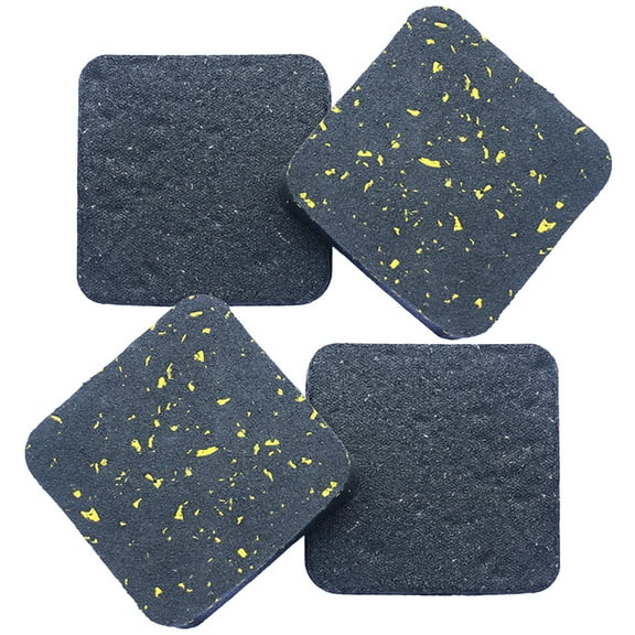 Raindrops 4 Pcs Treadmill Cushion Electric Appliance Cushion Fitness Equipment Furniture Cushion for Sports (Black and Yellow)
