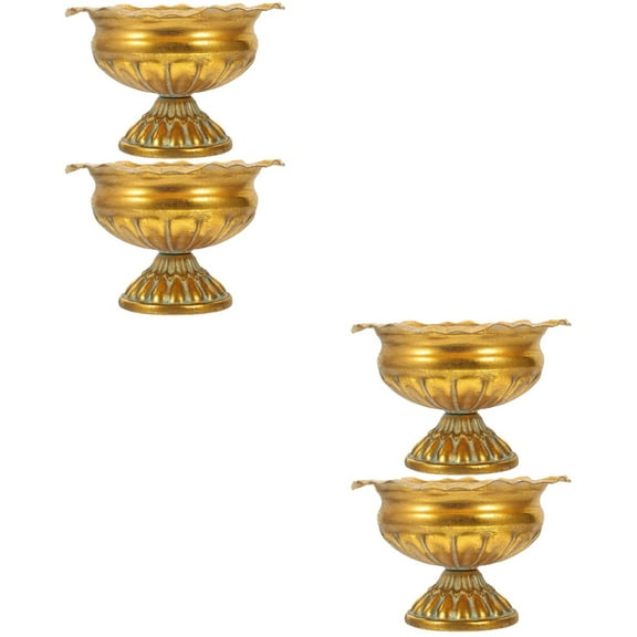 Raindrops 4 Pcs Urn Flower Pots Urn Planter Indoor Outdoor Garden Pillar Flowerpot Plant Container