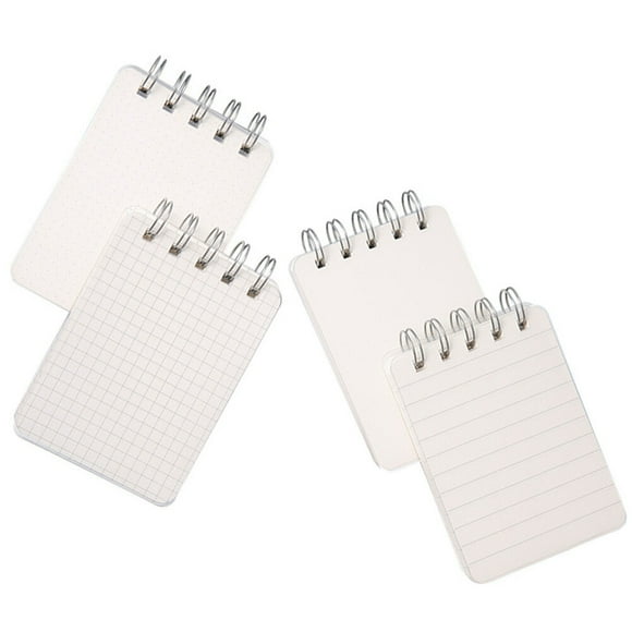 Raindrops 4 Pcs Very Mini Pad Flash Note Cards Pastel Coil Index Tear-off Notepad Student