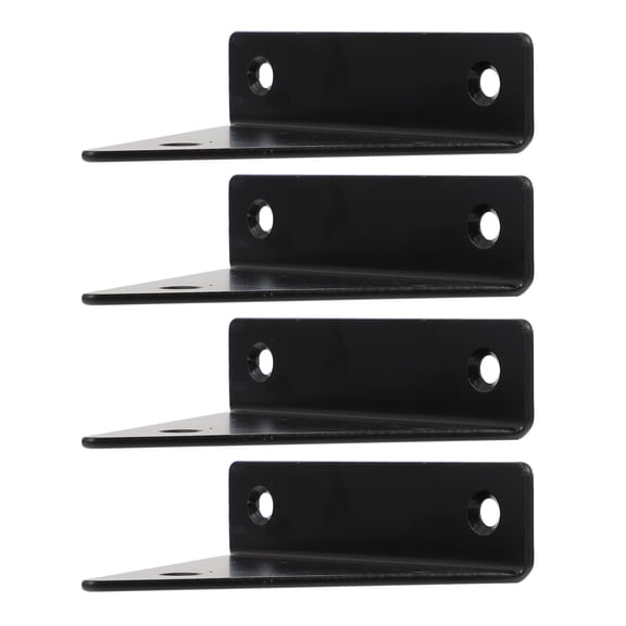 Raindrops 4 Pcs Wall Shelf Brackets Simple Support Folding Hooks Black