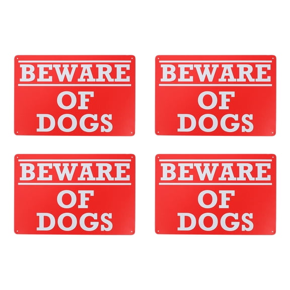 Raindrops 4 Pcs Warning Daschund Dachshund Multiple Use Dog Sign Vintage
