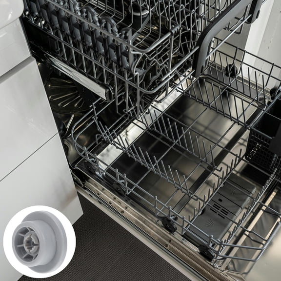 Raindrops  4 Pcs Wheels for Appliances Dishwasher Rack Replacement Grey