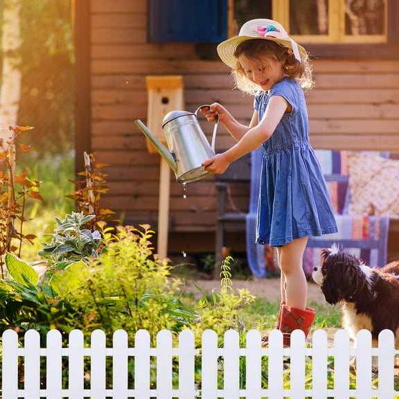 Raindrops  4 Pcs White Fence Exterior Garden Fences Lattice for Outdoor Small Baby