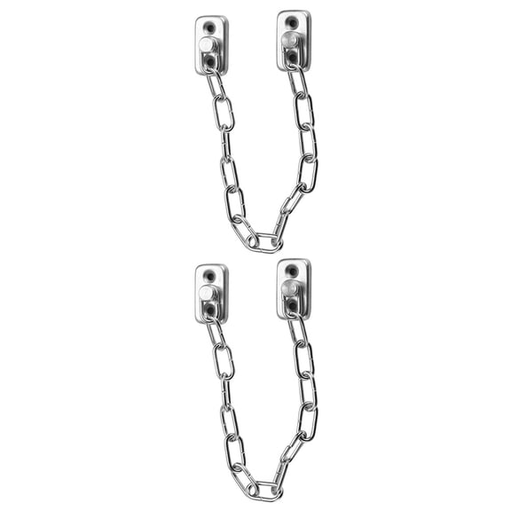 Raindrops 4 Pcs Window Chain Locks Household Safety Locks Stainless Anti-theft Locks Silver