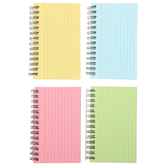 Raindrops  4 Pcs Writing Pad Office Notepad Coil Horizontal Line Book Personal Home Travel