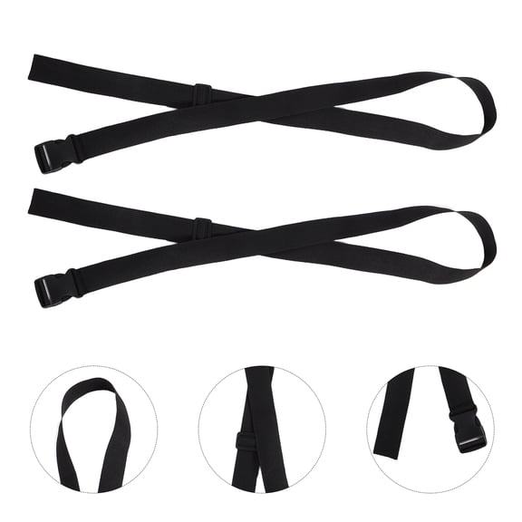 Raindrops 4 Pcs Yoga Strap for Carrying Carrier Fitness Black