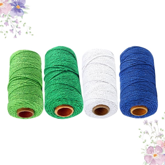 LABRIMP Durable Braided Cotton Rope Assorted Color Perfect for Clothesline Wrapping Camping and Crafting