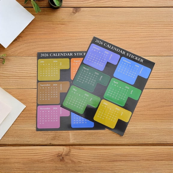 Raindrops 4Sets Calendar Stickers Planner Monthly Index Tabs Self Adhesive Multicolor