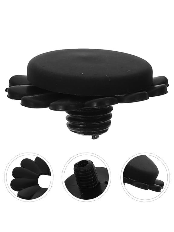 4Sets Plastic Replacement Umbrella Tip Covers Black Lightweight Durable Caps