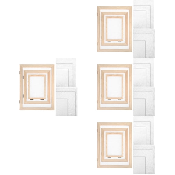 Raindrops 4 Sets  Paper Making Frame Paper Making Supplies Diy Paper Craft with Mesh Absorbent Paper