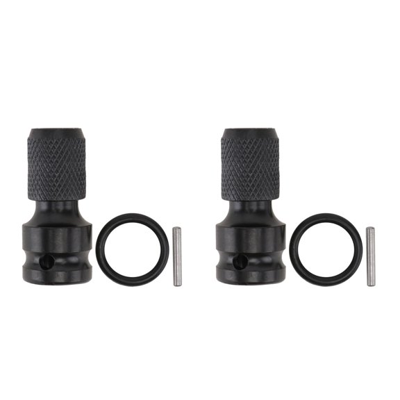 Raindrops 4 Sets Practical Quick Release Conveter Electric Wrench Converting Tool Black