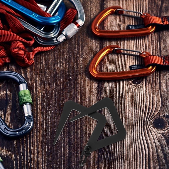 Raindrops Durable Stainless Steel S Hooks for Camping with Strong Load Capacity and Compact Design Black