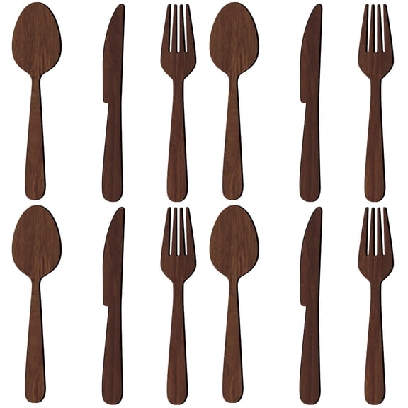 Raindrops 4 Sets  of Wooden Wall Utensils Decor Household Kitchen Decor Decorative Kitchen Sign