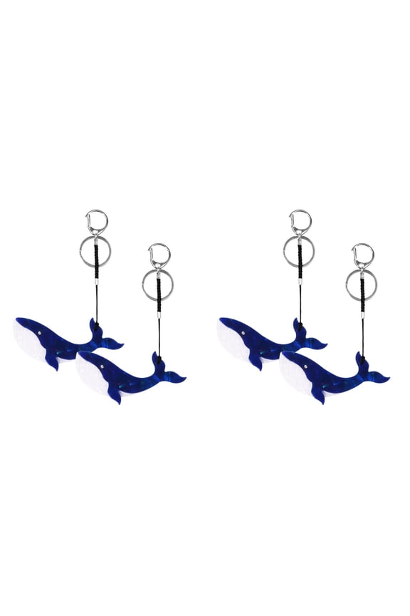 Dark Acrylic Whale Keychain Pendant Cute Charm for Bags, Keys, and Accessories