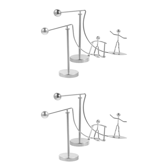 Raindrops 4 pcs Art Balance Toy Little Man Balancing Pendulum Ornament Desktop Metal Craft Decor