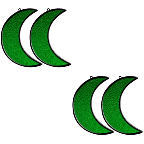 Raindrops 4 pcs Hanging Stained Acrylic Window Stained Acrylic Moon Shaped Decor