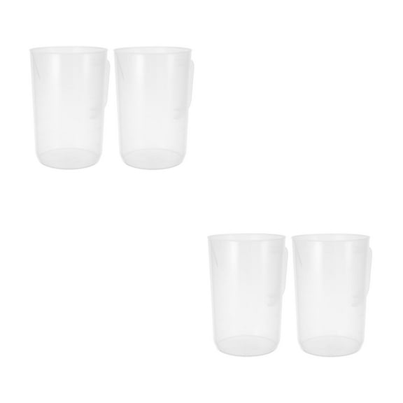 Raindrops 4-Piece White Plastic Measuring Cups Set, 3000ml Capacity, , Precise Oil and Liquid Measurement, Easy to Use
