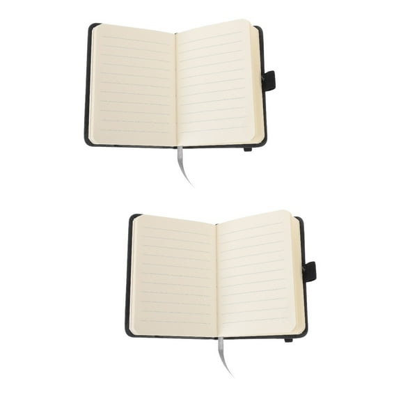 USHOBE Thickened Black Pocket Notebooks, Elegant Design for Students, 4Pcs