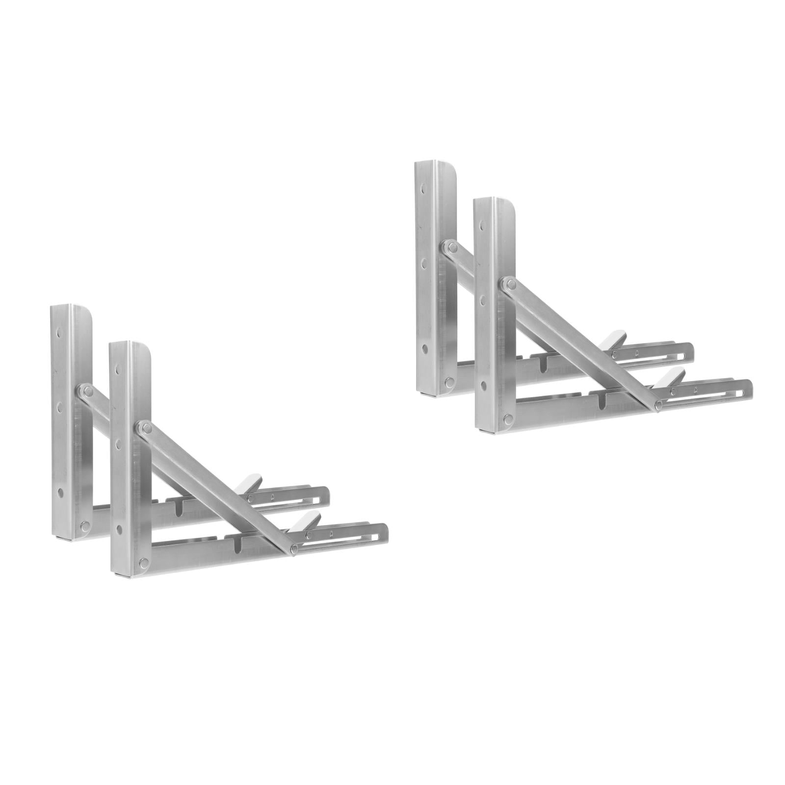 Supporting Rack Raindrops 4-Pack Stainless Steel Folding Shelf Brackets, Heavy Duty ...