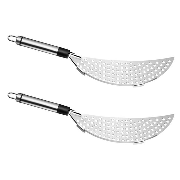 Raindrops 4 pcs  Stainless Steel Fine Mesh Strainers Crescent Pot Strainer with Handle