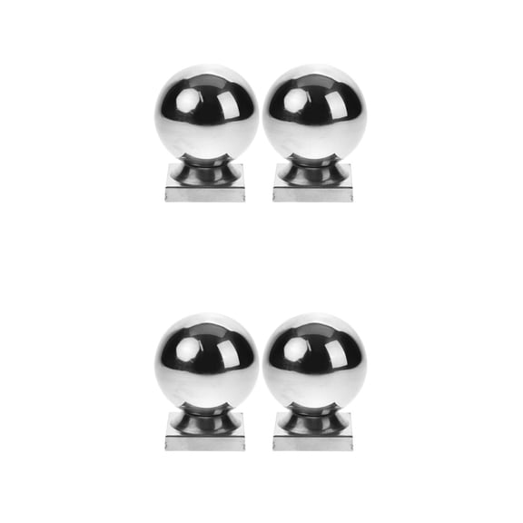 Raindrops 4-Pack Stainless Steel Handrail for Indoor Stairs, Decorative Round Post Caps, Hand Railing Accessories, Large Size