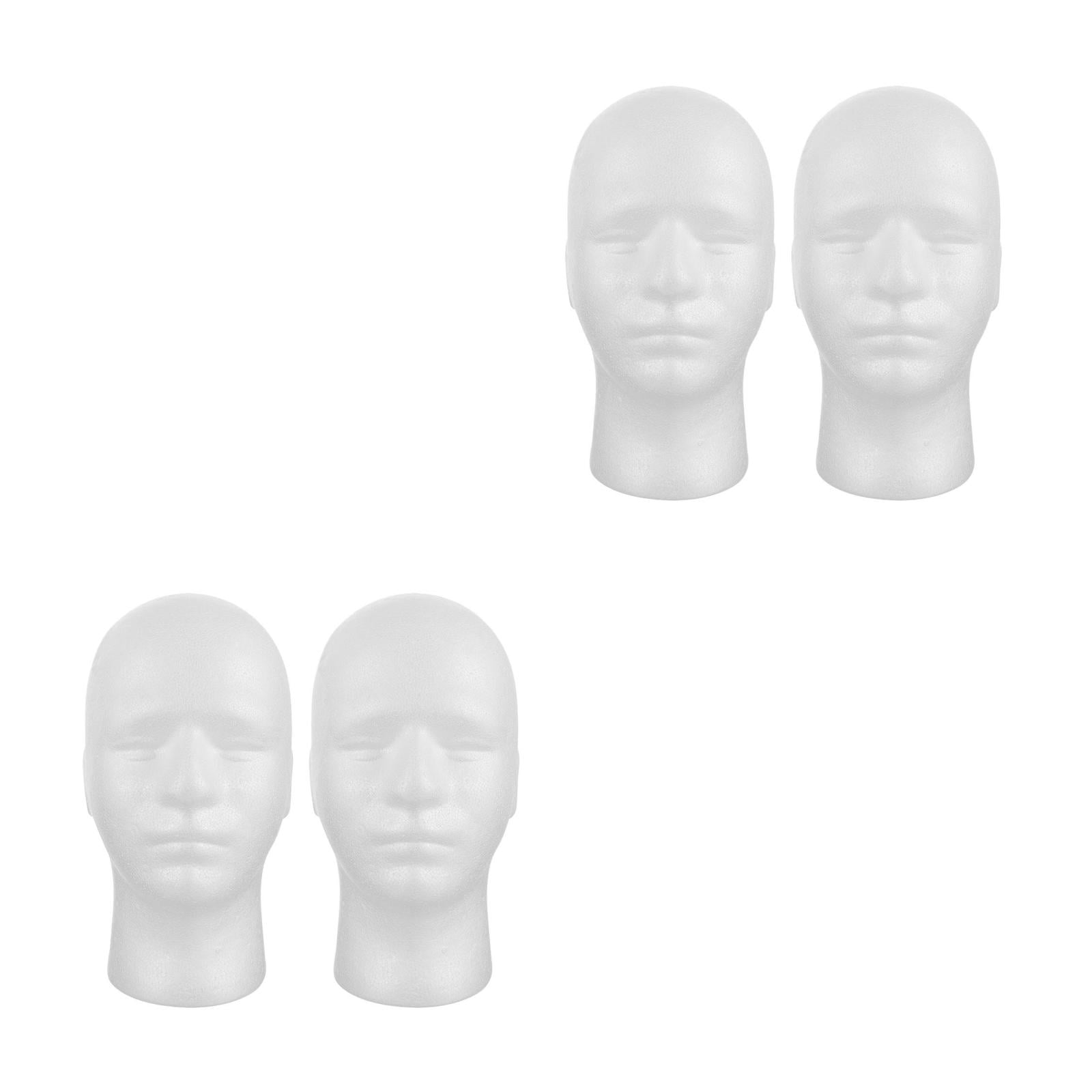 Raindrops White Foam Mannequin for Display, Sturdy and Realistic Model for Wigs, Hats, Jewelry, and Makeup