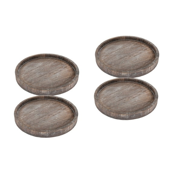 Raindrops 4 pcs  Wooden Decorative Trays Coffee Table Trays Tabletop Centerpiece Trays Display Trays Holder