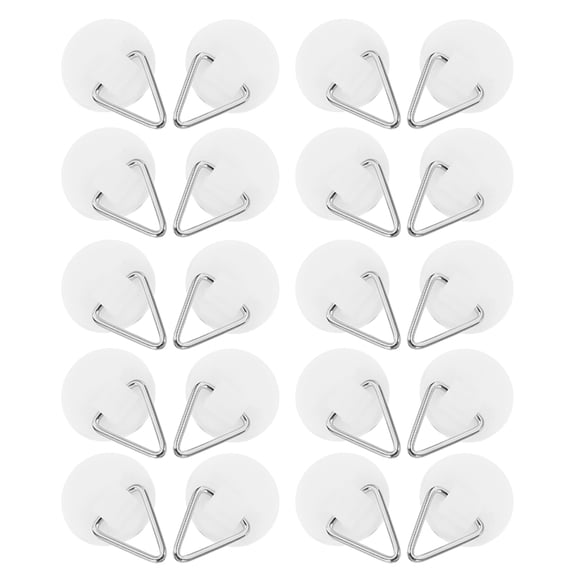 Raindrops  40 Pcs Adhesive Hanger for Pictures Decorative Plate Wall Hangers White