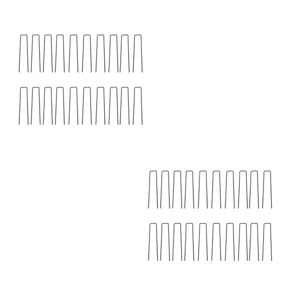 Raindrops 40 Pcs Sturdy U-shaped Fastening Stakes Gardening Artificial Lawn Grass Pegs