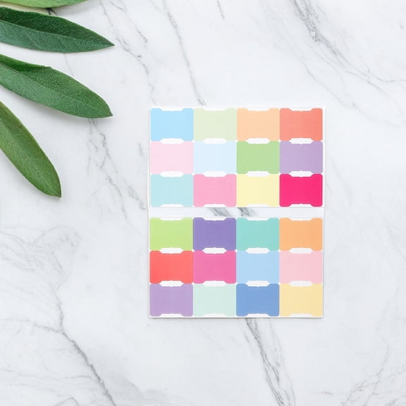 Raindrops 40 Sheets Self-Adhesive File Folder Tabs Writable Index Stickers for Note-Taking Page Markers for Binders Book Annotation Tabs for Office School and Home Use