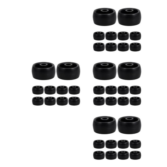 HIAKDOFT WORGEOUS 40 pcs Heavy Duty Plastic Caster Wheels for Office Chairs Shopping Carts Trolleys and Luggage Replacement Removable
