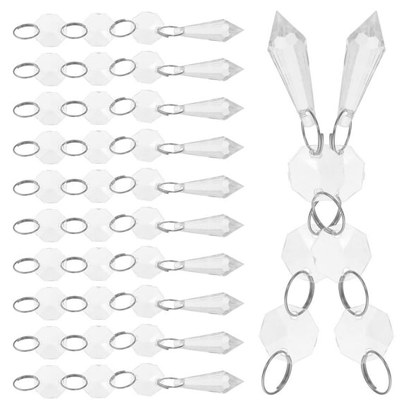 Raindrops 40 pcs Crystal Decorations Hanging Drops Ornaments Hanging Chandelier Pendants Acrylic Decor