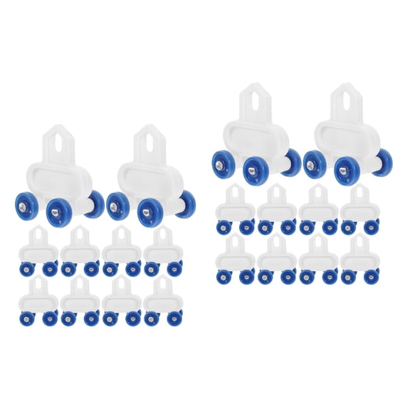 Raindrops 40 pcs Curtain Gliders Drapery Track Rollers Rail Curtain Mute Wheels Rollers Curtain Track Supply